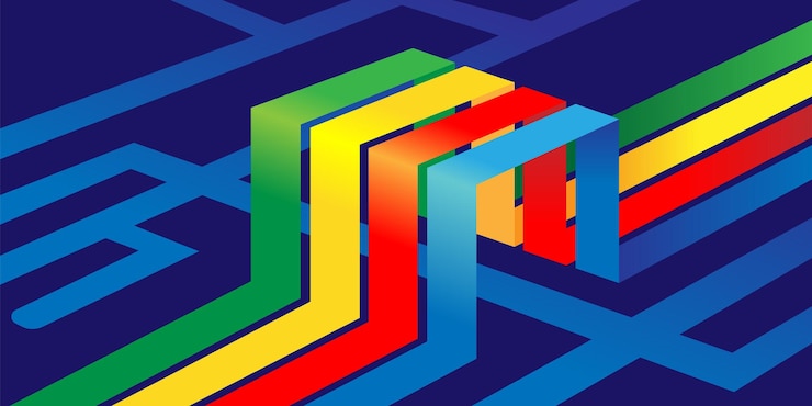 Vector fondo abstracto con líneas de colores. concepto de tecnología, energía e informática. diseño vectorial