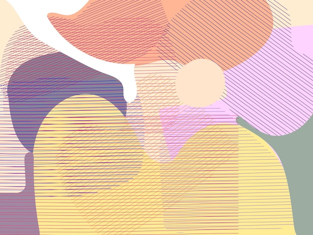 Fondo abstracto con líneas coloridas ilustración vectorial de patrón Elemento de Bauhaus geométrico