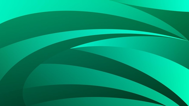 Fondo abstracto de líneas curvas en colores verdes claros