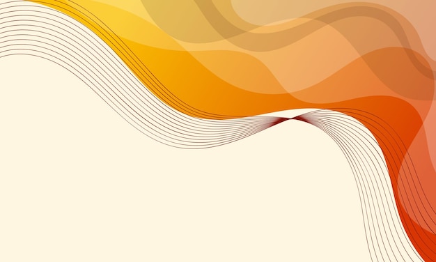 Fondo abstracto con líneas curvas y formas superpuestas en colores cálidos