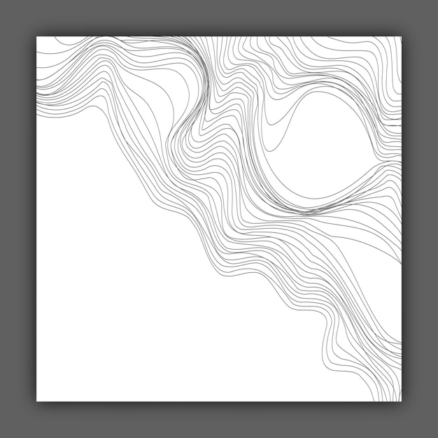 Fondo abstracto de líneas curvas El patrón de propagación del agua con islas El concepto de tecnología Ciencia propagación del sonido Cambio de paisaje ilusión y alucinación