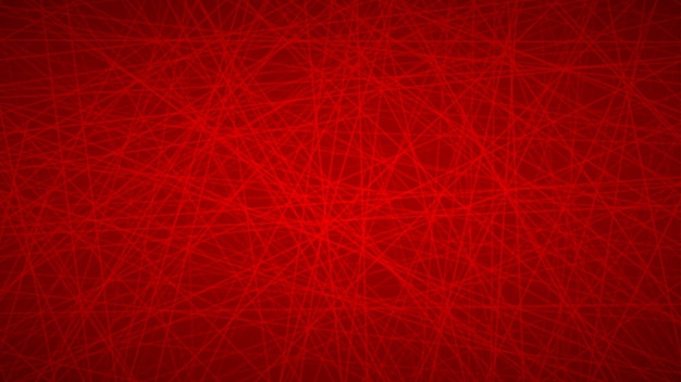 Vector fondo abstracto de líneas dispuestas al azar en colores rojos.