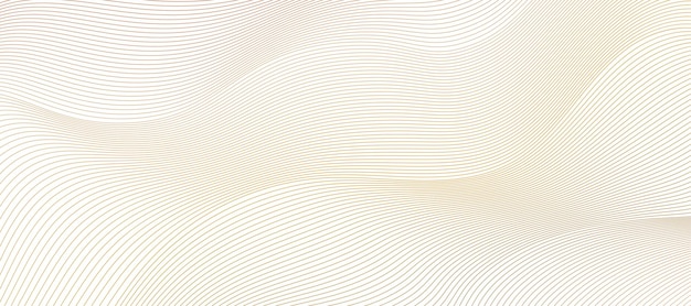 Fondo abstracto con líneas doradas onduladas