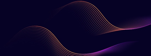 Vector fondo abstracto con líneas fluidas ondas dinámicas