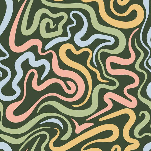 Fondo Abstracto Líneas groovy con colores pastel