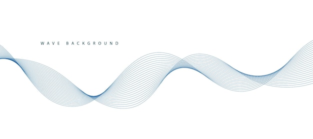 Fondo abstracto con líneas de onda que fluyen Concepto de tecnología futurista Ilustración vectorial