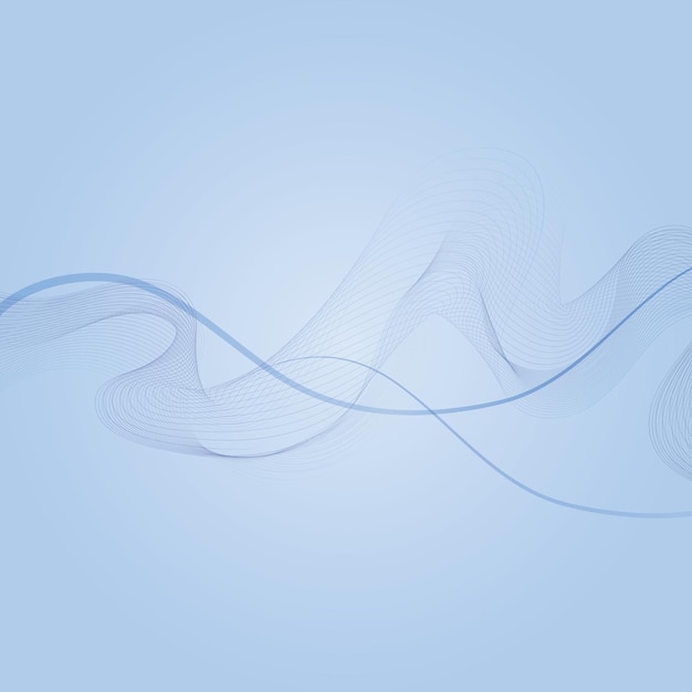 Fondo abstracto de líneas onduladas azules
