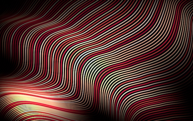 Vector fondo abstracto de líneas onduladas de color rojo elegante