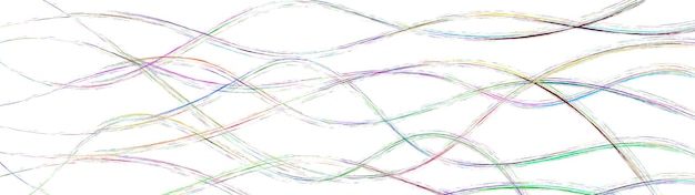 Fondo abstracto de líneas onduladas de colores entrelazados en blanco