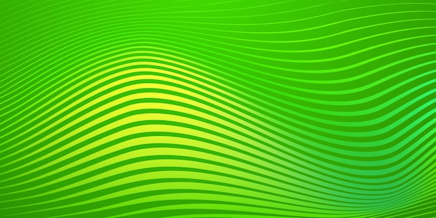 Vector fondo abstracto de líneas onduladas en colores verdes