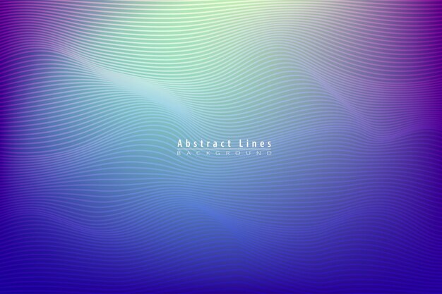 Fondo abstracto de líneas onduladas de colores