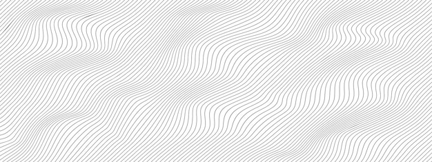 Fondo abstracto de líneas onduladas curvas deformadas rayas grises horizontales composición dinámica de