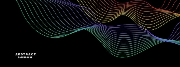 Fondo abstracto con líneas onduladas degradado