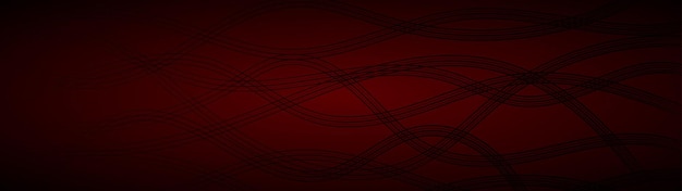 Vector fondo abstracto de líneas onduladas entrelazadas en colores rojo oscuro