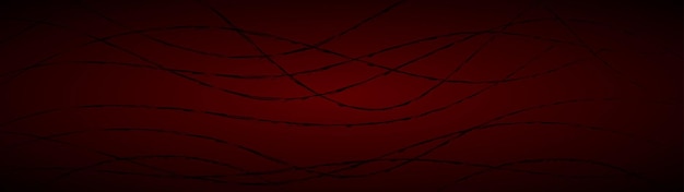 Fondo abstracto de líneas onduladas entrelazadas en colores rojos oscuros