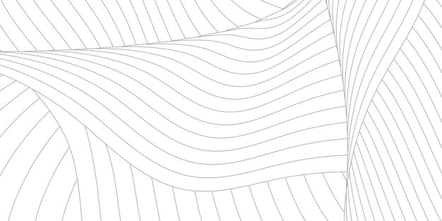 Fondo abstracto de líneas onduladas Fondo de líneas paralelas lisas Una plantilla para ideas creativas y diseño Ilustración vectorial