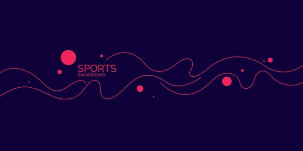 Fondo abstracto con líneas onduladas ilustración vectorial moderna para deportes