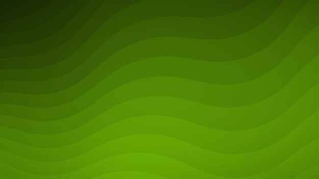 Fondo abstracto de líneas onduladas en tonos de verde