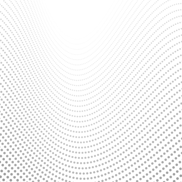Fondo abstracto de líneas punteadas onduladas de tecnología gris