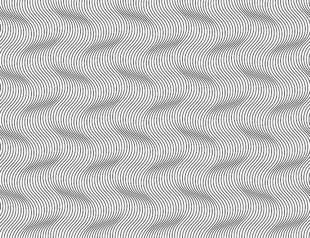 Fondo abstracto de líneas de remolino Patrón de línea blanco y negro vectorial con efecto de ilusión óptica para papel de tarjeta de visita o página web
