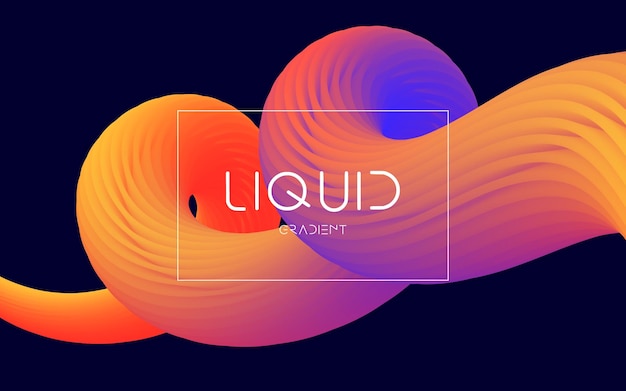 Fondo abstracto líquido con gradiente