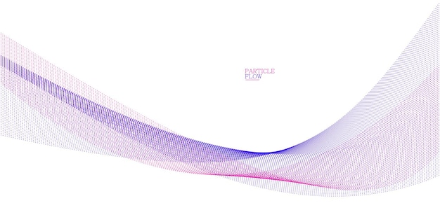 Fondo abstracto liso con matrices de partículas que fluyen diseño vectorial ligero y suave estilo de ilustración de lujo efecto de viento de movimiento