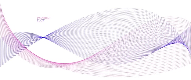 Fondo abstracto liso con matrices de partículas que fluyen diseño vectorial ligero y suave estilo de ilustración de lujo efecto de viento de movimiento