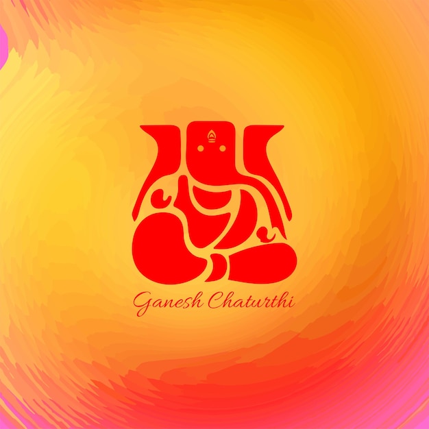 Fondo abstracto de Lord Ganpati para el festival Ganesh Chaturthi de la India