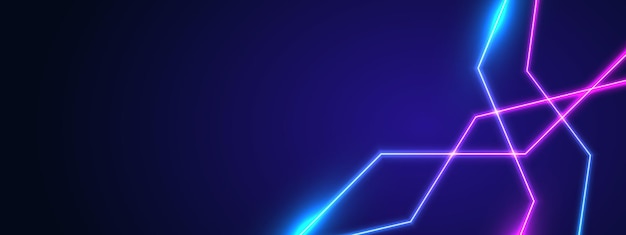 Fondo abstracto de luces de neón que brilla intensamente