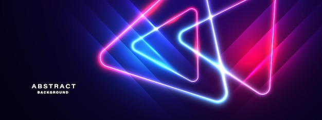 Fondo abstracto de luces de neón que brilla intensamente