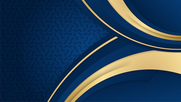 Fondo abstracto de lujo azul oscuro y dorado