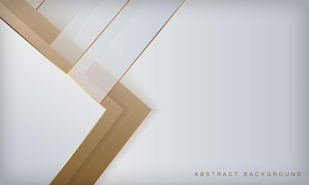 Fondo abstracto de lujo blanco y dorado