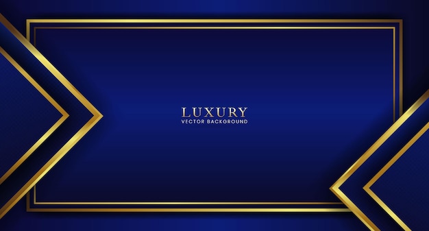 fondo abstracto de lujo metal azul oscuro con borde dorado adecuado para presentaciones premium