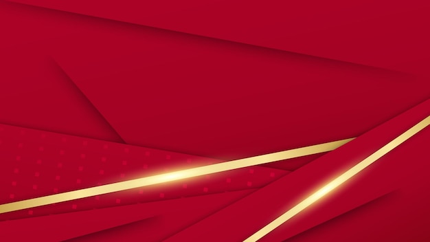 Fondo abstracto de lujo rojo y dorado