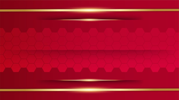 Fondo abstracto de lujo rojo y dorado