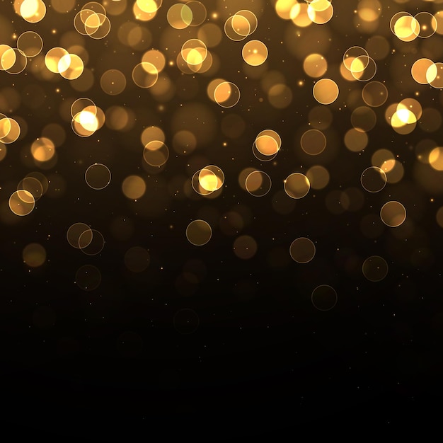 Fondo abstracto de luz borrosa bokeh dorado con efecto bokeh Concepto mágico