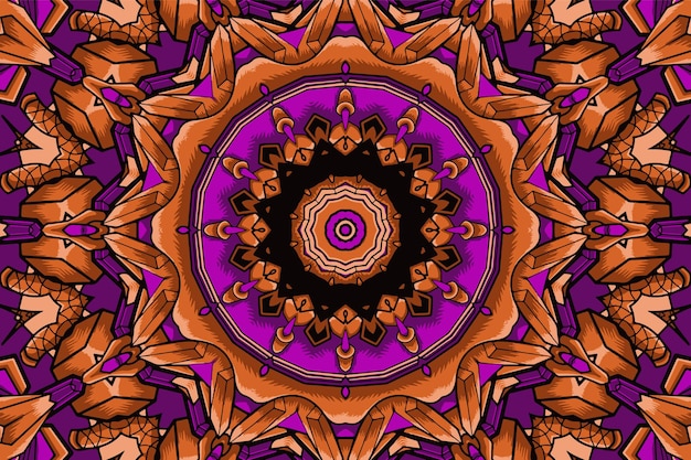 Fondo abstracto mandala vintage textil indio étnico de patrones sin fisuras arabesco ornamental diseño de superficie