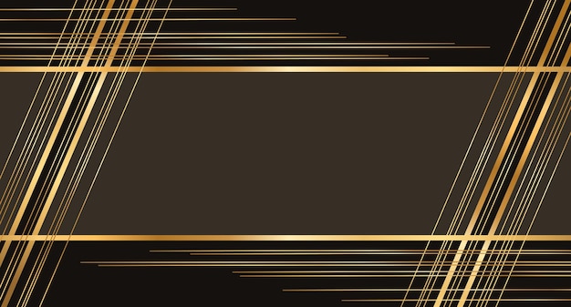 Fondo abstracto con marco dorado rectangular Plantilla de fondo para banners premium negocios y carteles vallas publicitarias volantes carteles y sitios web Ilustración vectorial para diseño