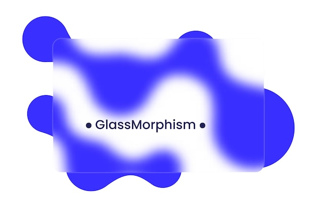 Fondo abstracto Marco transparente en estilo de morfismo de vidrio
