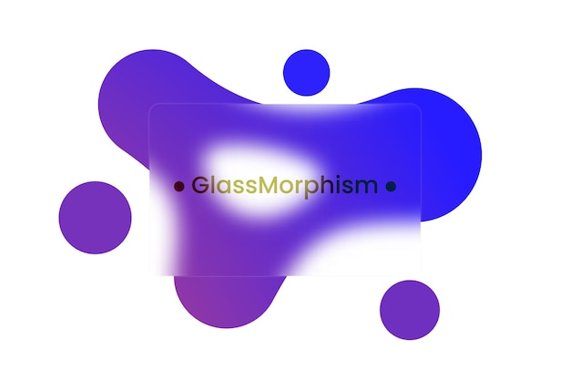 Fondo abstracto Marco transparente en estilo de morfismo de vidrio