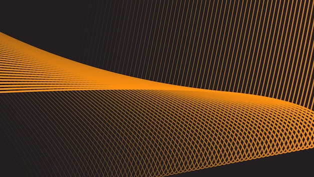 Fondo abstracto marrón con imagen vectorial de línea curva