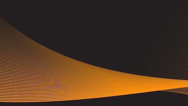 Fondo abstracto marrón con imagen vectorial de línea curva