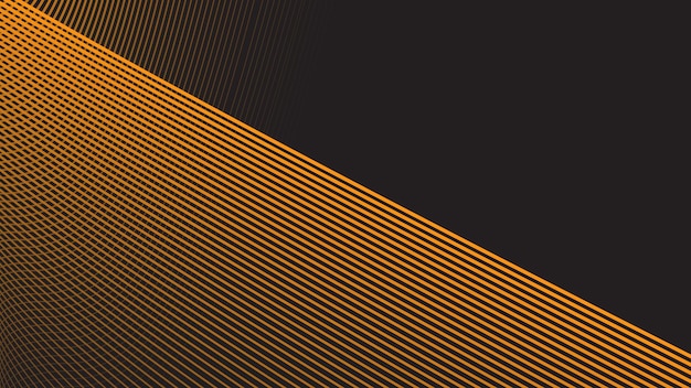 Fondo abstracto marrón con imagen vectorial de línea curva