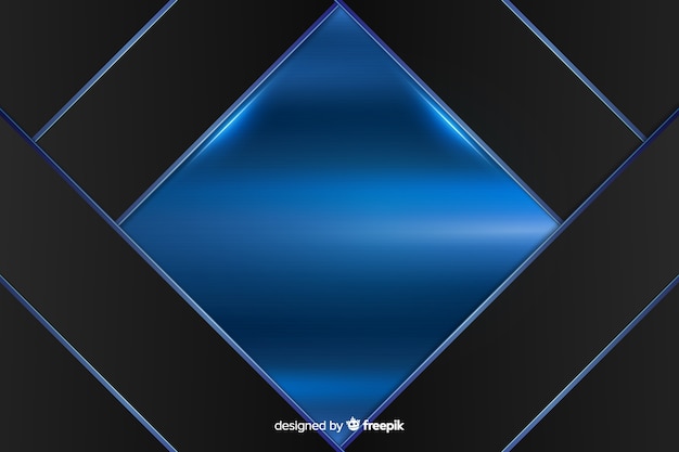 Vector fondo abstracto metálico azul brillante
