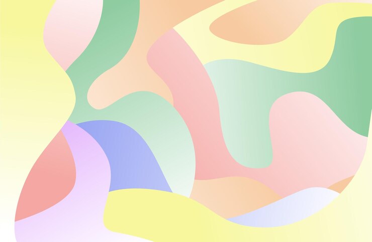 Fondo abstracto y minimalista con varias formas de color Vector editable