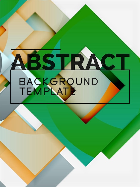 Fondo abstracto mínimo geométrico con composición de cuadrados multicolores