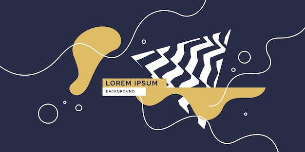 Fondo abstracto de moda Composición de formas geométricas Ilustración vectorial moderna