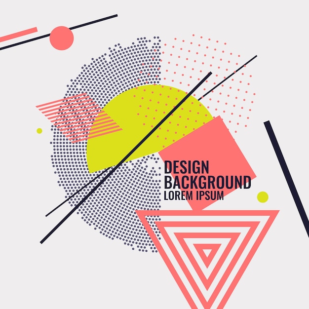 Fondo abstracto de moda Composición de formas geométricas Ilustración vectorial moderna