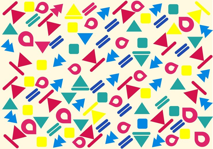 Vector fondo abstracto de moda composición de formas geométricas y salpicaduras