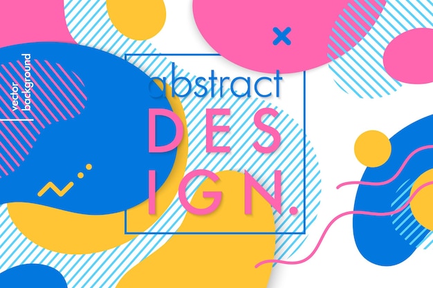 Fondo abstracto de moda con formas líquidas que fluyen y elementos geométricosFormas fluidas dinámicas Plantilla abstracta perfecta para impresionesvolantespancartaspresentacionesportadaspáginas de aterrizaje y más